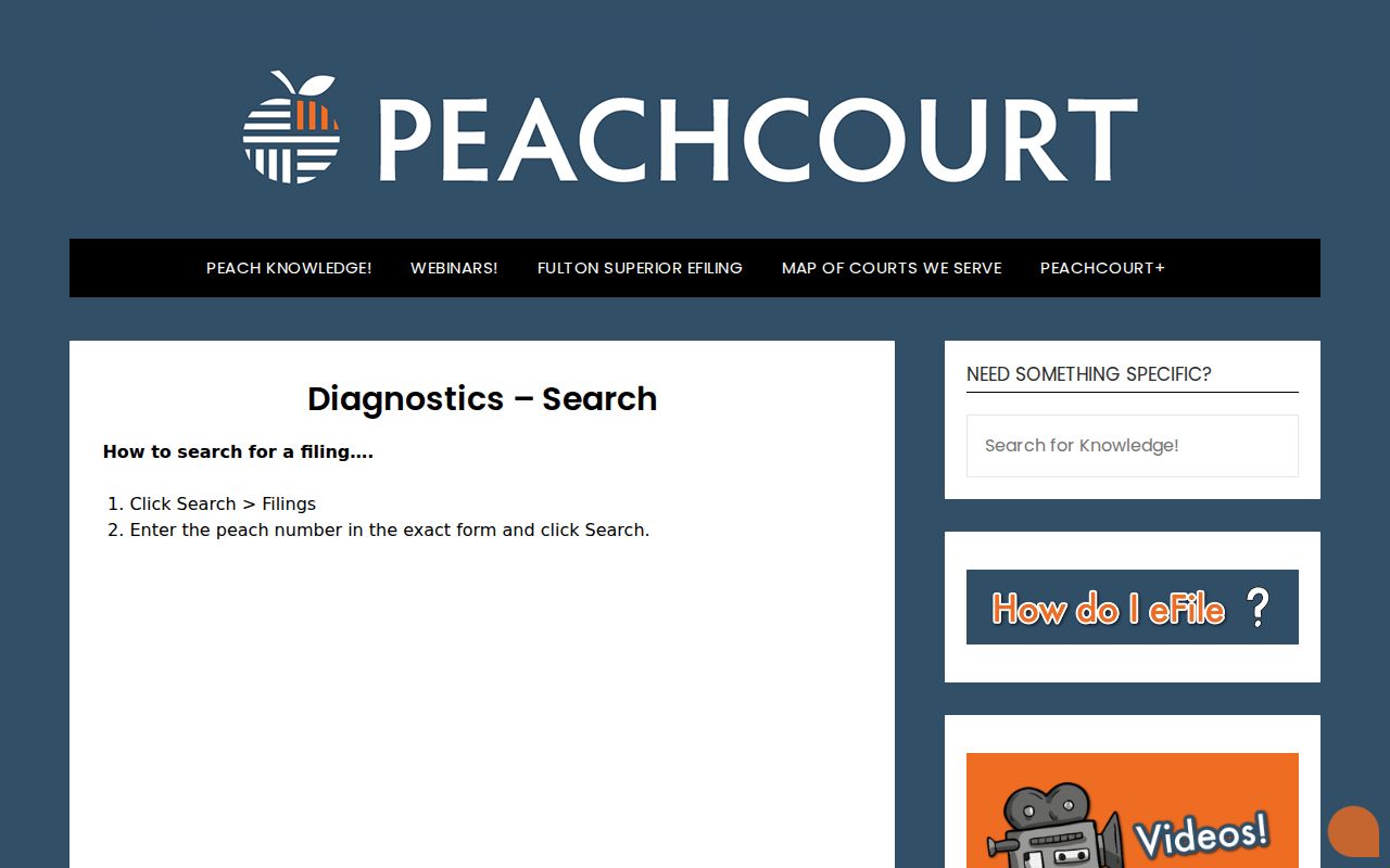 Cook County case lookup fields in PeachCourt search help